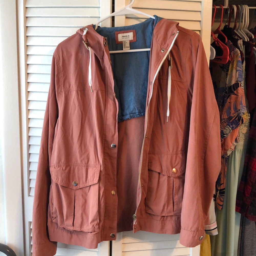 Mauve Hooded Jacket